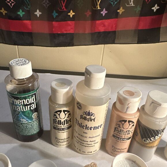 Lot of art and crafts including perm enamel, liquitex,folk art, glosses and more - Picture 9 of 12